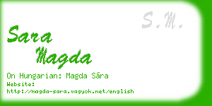sara magda business card