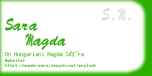 sara magda business card